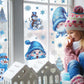 ✨ Christmas-Themed Glittering Window Stickers 9 PCS Set