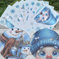 ✨ Christmas-Themed Glittering Window Stickers 9 PCS Set