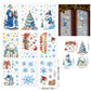 ✨ Christmas-Themed Glittering Window Stickers 9 PCS Set