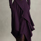 🎅 Kerst uitverkoop – 58% korting! 🎉 Elegante Asymmetrische Maxijurk met Hoge Kraag voor Dames 💜👗