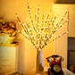 🌿 KOOP 2, KRIJG 3! ✨ LED-SLINGER "WILGENTAK" - 5 knipperende standen & werkt op batterijen, etherische decoratie voor slaapkamer en feesten, eenvoudige draadloze installatie 🌙
