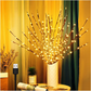 🌿 KOOP 2, KRIJG 3! ✨ LED-SLINGER "WILGENTAK" - 5 knipperende standen & werkt op batterijen, etherische decoratie voor slaapkamer en feesten, eenvoudige draadloze installatie 🌙