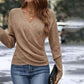 Elegante casual gebreide top met V-hals voor dame