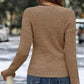 Elegante casual gebreide top met V-hals voor dame