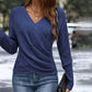 Elegante casual gebreide top met V-hals voor dame
