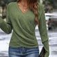 Elegante casual gebreide top met V-hals voor dame