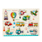 Leuke en leerzame houten puzzel met pinnen voor peuter
