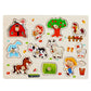 Leuke en leerzame houten puzzel met pinnen voor peuter