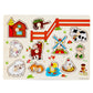 Leuke en leerzame houten puzzel met pinnen voor peuter