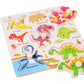 Leuke en leerzame houten puzzel met pinnen voor peuter