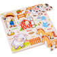 Leuke en leerzame houten puzzel met pinnen voor peuter