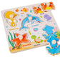 Leuke en leerzame houten puzzel met pinnen voor peuter
