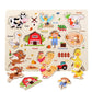 Leuke en leerzame houten puzzel met pinnen voor peuter