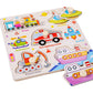 Leuke en leerzame houten puzzel met pinnen voor peuter