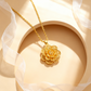 Elegante gouden bloemenhanger kettin