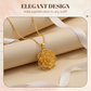 Elegante gouden bloemenhanger kettin