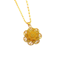 Elegante gouden bloemenhanger kettin