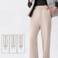 Dameswinterbroek met hoge taille, elastische tailleband en rechte pijpen