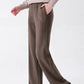 Dameswinterbroek met hoge taille, elastische tailleband en rechte pijpen
