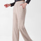 Dameswinterbroek met hoge taille, elastische tailleband en rechte pijpen