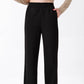 Dameswinterbroek met hoge taille, elastische tailleband en rechte pijpen
