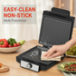 1400 W elektrische panini-pers & grillmaker