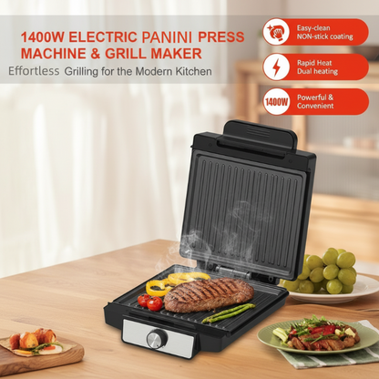 1400 W elektrische panini-pers & grillmaker