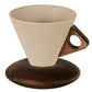 🔥New Year's Special Offer:50% OFF🎉Vintage Coffee Mug with Wooden Handle & Saucer