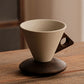 🔥New Year's Special Offer:50% OFF🎉Vintage Coffee Mug with Wooden Handle & Saucer