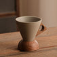 🔥New Year's Special Offer:50% OFF🎉Vintage Coffee Mug with Wooden Handle & Saucer