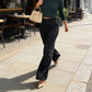 Hoge taille glitter broek met rechte pijpen