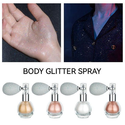 🎉Nieuwjaars Cadeau 50% KORTING!✨Verhelderende Body Glitter Spray – Lange Duur Glow & Multifunctioneel: Perfect Voor Partijen/Dates!