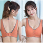 Latex seamless non-steel ring bra