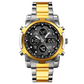 Waterdicht militair herenhorloge (analoog-digitaal)