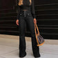 Modieuze hoge taille flared jeans voor dames