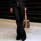 Modieuze hoge taille flared jeans voor dames