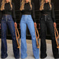 Modieuze hoge taille flared jeans voor dames