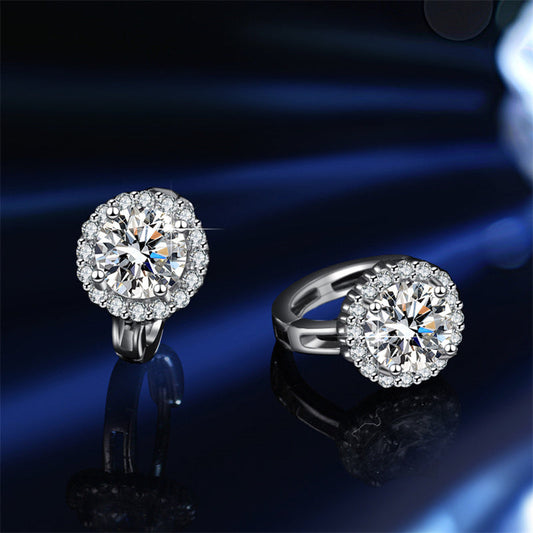 📢📢50%  KORTING !!!⏰Schitterende faux moissanite hoepeloorbellen voor dame