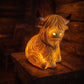 🎉🐮Schattig Highland Cow Nachtlampje – Warmte & Rustieke Charme voor Jouw Kamer!