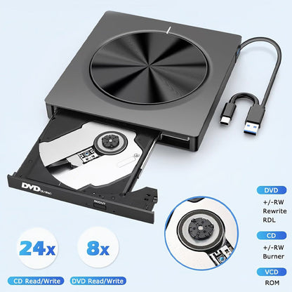 7-in-1 USB 3.0 Type-C DVD Burner