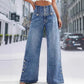 🔥 2026 NIEUW! Hoge Taille Jeans met Wijde Pijpen – Comfortabel & Trendy 👖
