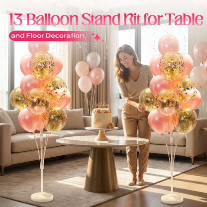 13-Balloon Stand Kit for Table and Floor Decoration
