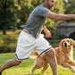 Sportshorts met trekkoord in de taille en gestreepte zoom