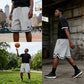 Sportshorts met trekkoord in de taille en gestreepte zoom
