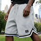 Sportshorts met trekkoord in de taille en gestreepte zoom