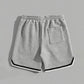 Sportshorts met trekkoord in de taille en gestreepte zoom