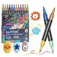 🎨Penseelmarkers met glittereffect🥇✨: Maak moeiteloos sprankelende kunstwerken 🥳(🌈24-96 kleuren | Vloeiend, verstopt niet | Loopt niet door📝)