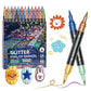🎨Penseelmarkers met glittereffect🥇✨: Maak moeiteloos sprankelende kunstwerken 🥳(🌈24-96 kleuren | Vloeiend, verstopt niet | Loopt niet door📝)