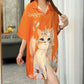 Cute Cat Print Breathable Dress