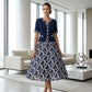 Elegante A-lijnjurk met bloemenprin